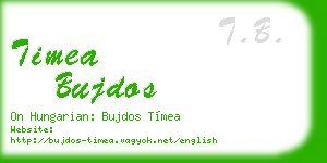 timea bujdos business card